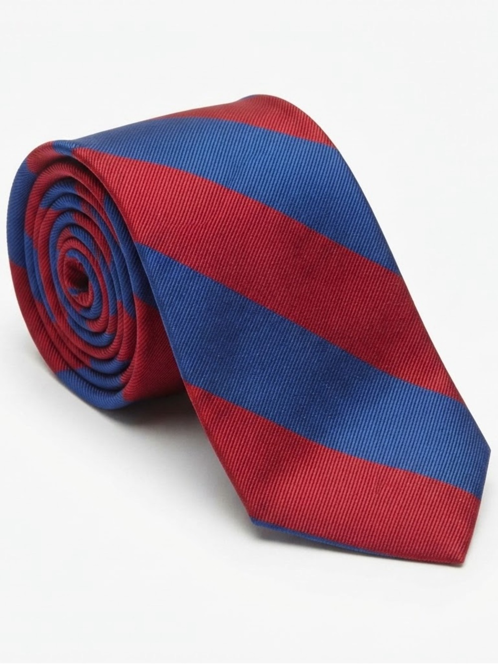 Lauren Ralph Lauren Silk Blue Red Striped Preppy Tie Classic Men's Necktie